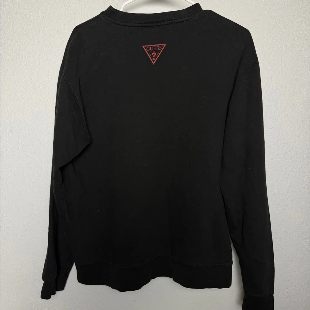 GUESS Limitless‎ Graphic Sweatshirt Jennifer Lopez Black Crewneck Medium Approx.